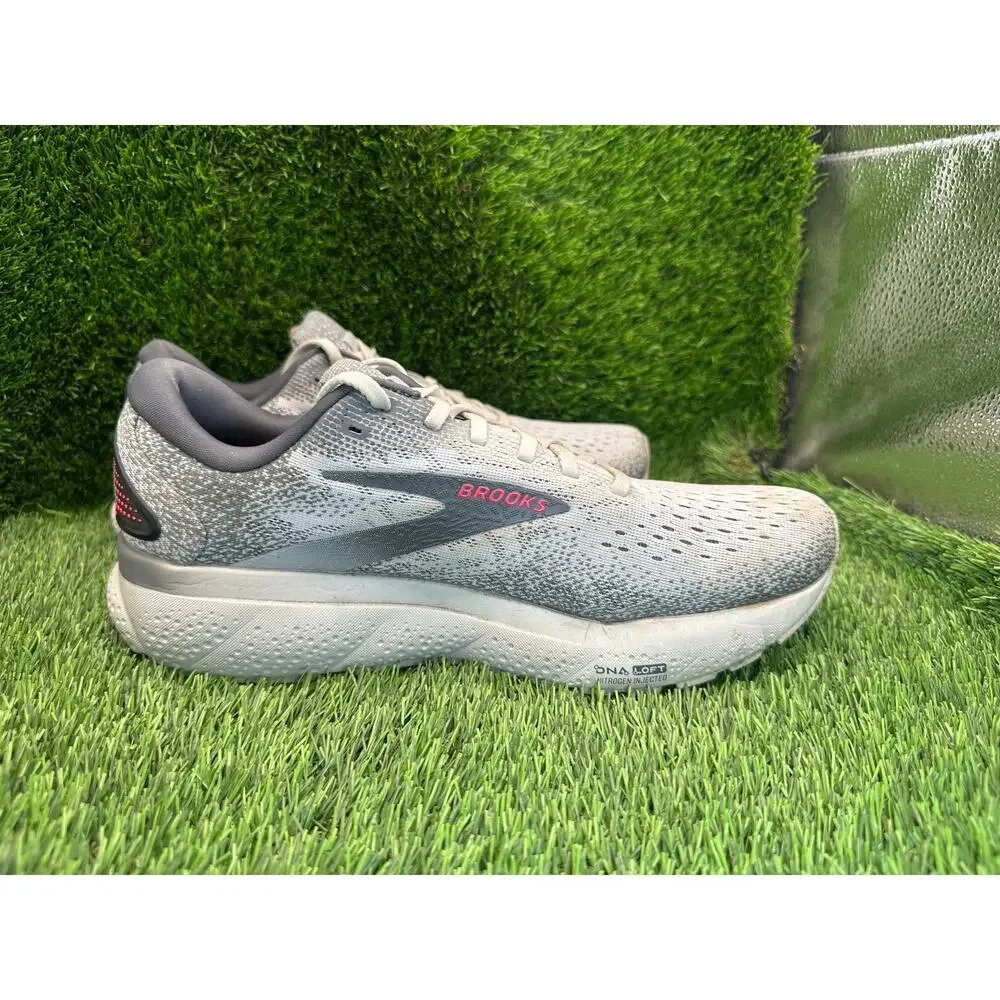Brooks Ghost 16 1204071B006 Athletic Sneaker Women's 10B Gray Mesh Road Running